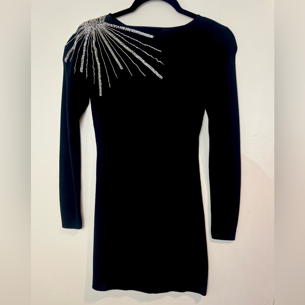 Zara mini dress with long sleeves and sequins M